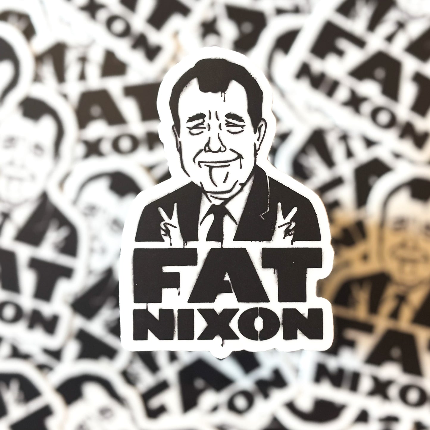 Fat Nixon Sticker