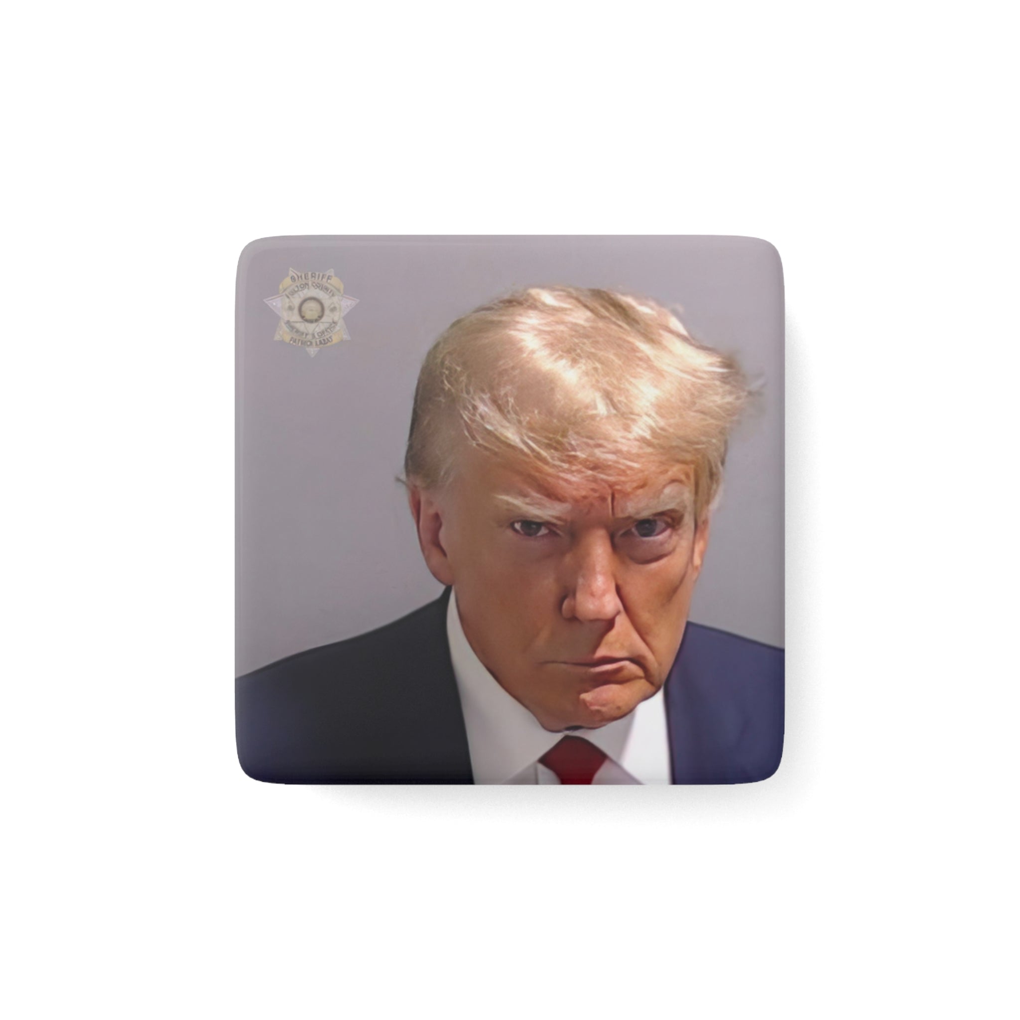 The Mugshot Porcelain Magnet, Square