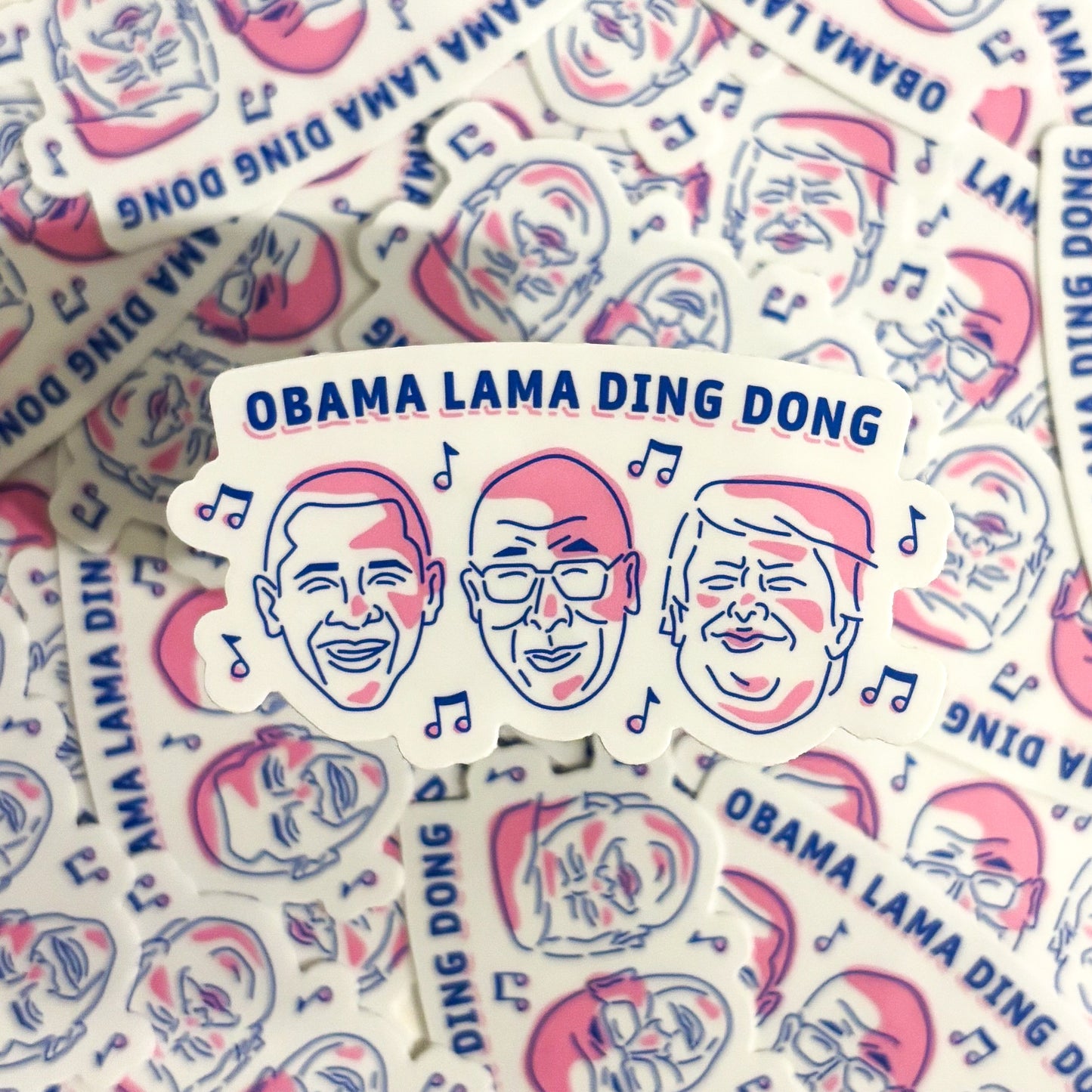 Obama Lama Ding Dong Sticker