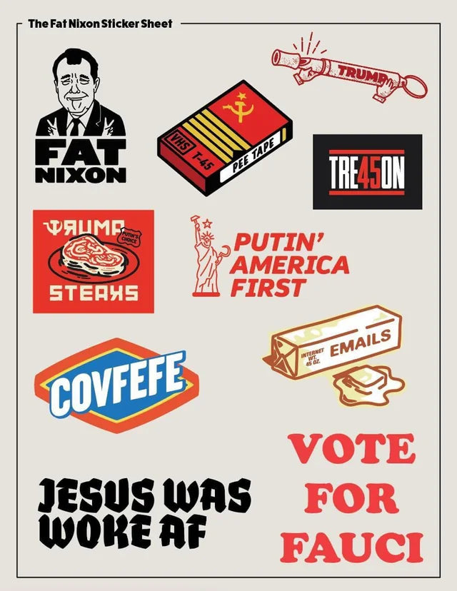 The Fat Nixon Sticker Sheet