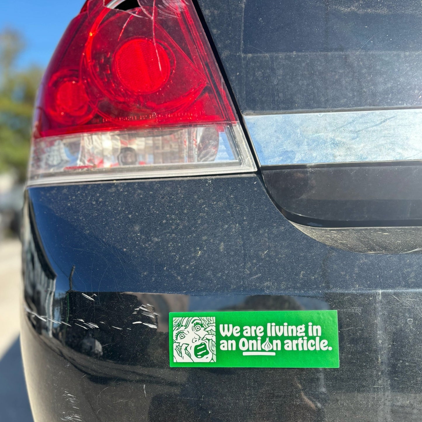 We Are Living in an Onion Article Bumper Sticker